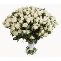 Bouquet of 25 white spray roses