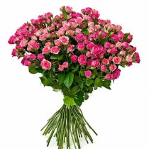 Bouquet of 51 pink spray roses